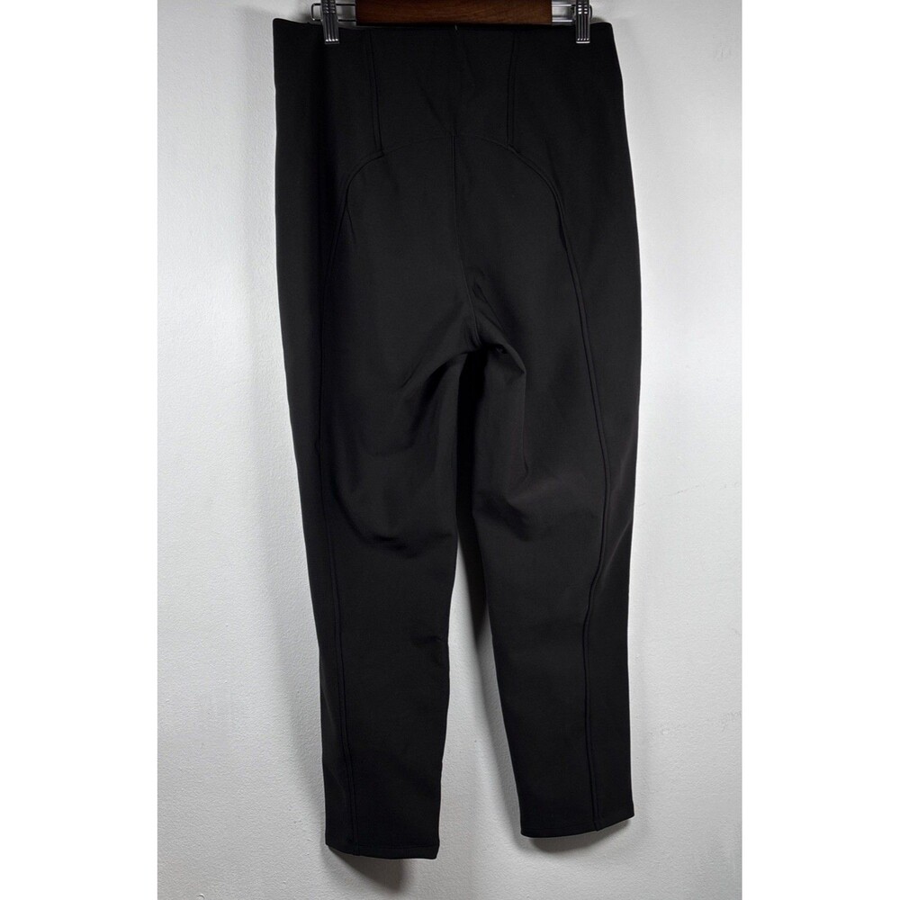 HFX Winter Tech Pants Womens L Black Fleece Lined Stretch Zip Pocket Pull On - Picture 4 of 11